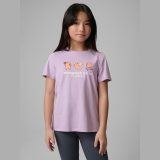 T-shirt regular s potlačou dievčenský - fialový · záber 1