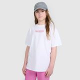 T-shirt oversize s potlačou dievčenský - biely · záber 1