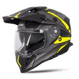 Moto prilba W-TEC Valso Graphic - Veľkosť: 59-60, L | Farba: Čierno-Šedo-Fluo · záber 1