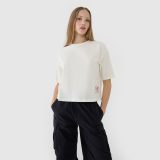 Dámske oversize tričko s potlačou - biele · záber 5