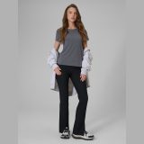 T-shirt slim hladký dámsky - sivý · záber 2