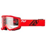 Fly Racing Focus Youth červená/čierna, číre plexi · záber 1