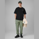 T-shirt loose s potlačou pánsky - čierny · záber 4
