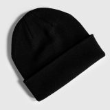 Zimná beanie čiapka Iron Aesthetics Topper, čierna · záber 5