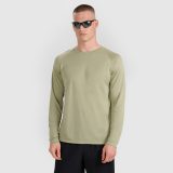 Pánsky rýchloschnúci bežecký longsleeve - olivový · záber 1