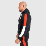 Mikina s kapucňou a zipsom Iron Aesthetics Tricolora, čierna · záber 4