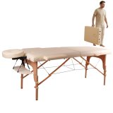 Masážne lehátko inSPORTline Taisage 186x70x62-84 cm 2-dielne drevené - Farba: Čierna · záber 2
