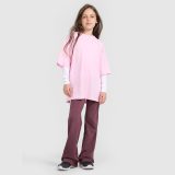 T-shirt oversize s potlačou dievčenský - ružový · záber 2