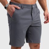 Pánske kraťasy Iron Aesthetics Chino Flex, sivé · záber 4