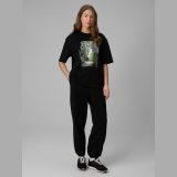 T-shirt loose s potlačou dámsky - čierny · záber 10