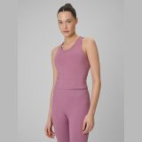 Dámsky rýchloschnúci tréningový crop-top - ružový · záber 2