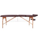 Masážne lehátko inSPORTline Taisage 186x70x62-84 cm 2-dielne drevené - Farba: Čierna · záber 4