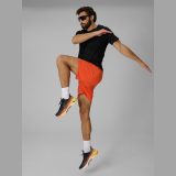 Pánske rýchloschnúce tréningové šortky - oranžové · záber 5