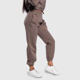 Dámske oversized tepláky Iron Aesthetics Simone, hnedé · záber 1