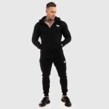 Fitness mikina so zipsom Iron Aesthetics ROUND, čierna · záber 4