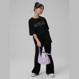 T-shirt loose s potlačou dievčenský - čierny · záber 6
