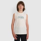 Chlapčenský tank top regular s potlačou - biely · záber 1