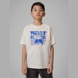 T-shirt loose s potlačou chlapčenský - biely · záber 3