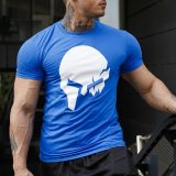 Ultrasoft tričko Iron Aesthetics Skull, modré · záber 3