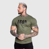 Pánske športové tričko Iron Aesthetics Urban, vojenská zelená · záber 3