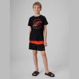 T-shirt loose s potlačou chlapčenský - čierny · záber 12