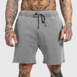 Pánske kraťasy Iron Aesthetics X Washed, sivé · záber 3