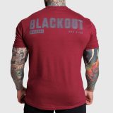 Pánske tričko Iron Aesthetics Blackout, bordové · záber 1