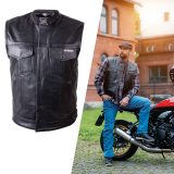 Kožená moto vesta W-TEC Delasola - Veľkosť: 3XL · záber 1