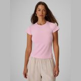 T-shirt slim hladký dámsky - ružový · záber 3