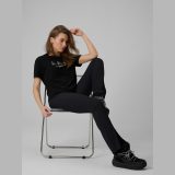 T-shirt regular s potlačou dámsky - čierna · záber 2