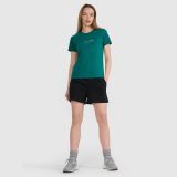 T-shirt regular s potlačou dámsky - tyrkysový · záber 2