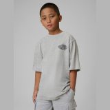 T-shirt loose s potlačou chlapčenský - sivý · záber 1