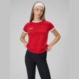 T-shirt regular s potlačou dámsky - červený · záber 1