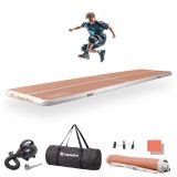 Airtrack inSPORTline Airstunt 500x100x10 cm mocha mousse s elektrickou pumpou · záber 1