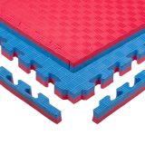 Puzzle tatami podložka inSPORTline Malmeida 100x100x4 cm - Farba: Modrá, Vzor 5 Prúžkov · záber 1
