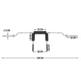 Olympijský hriadeľ na drepy inSPORTline Barsap 220cm/50mm • 22,5kg • do 317 kg • bez objímok · záber 3