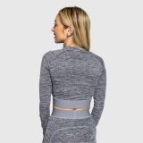 Športový crop top Iron Aesthetics Grande, sivý · záber 3