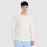 Pánske oversize tričko s dlhým rukávom - biele · záber 1