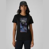 T-shirt regular s potlačou dámsky - čierny · záber 7