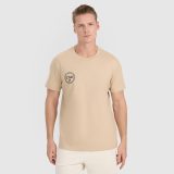 T-shirt regular s potlačou pánsky - hnedý · záber 1