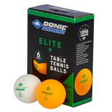 Loptičky na stolný tenis DONIC Elite TT-Ball * 6ks - biele a oranžové · záber 1
