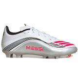 Adidas F50 Messi League Firm/Multi-Ground Kids - Veľkosť: 37 1/3 | Farba: Biela, Strieborná · záber 1