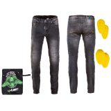Pánske moto jeansy W-TEC Kancelor - Veľkosť: XXL | Farba: Sivá · záber 1