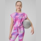 Dievčenský rýchloschnúci športový crop-top - multicolor · záber 1
