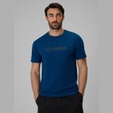 T-shirt regular s potlačou pánsky - tmavomodrý · záber 3