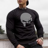 Mikina bez kapucne Iron Aesthetics SKULL, B&G · záber 1