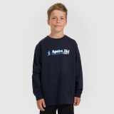 Chlapčenský regular longsleeve s potlačou - tmavomodrý · záber 1