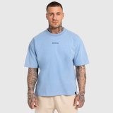 Pánske tričko Iron Aesthetics X Washed, modré · záber 2
