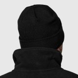 Zimná beanie čiapka Iron Aesthetics Topper, čierna · záber 3