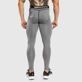 Pánske športové legíny Iron Aesthetics Dry Cool, sivé · záber 4